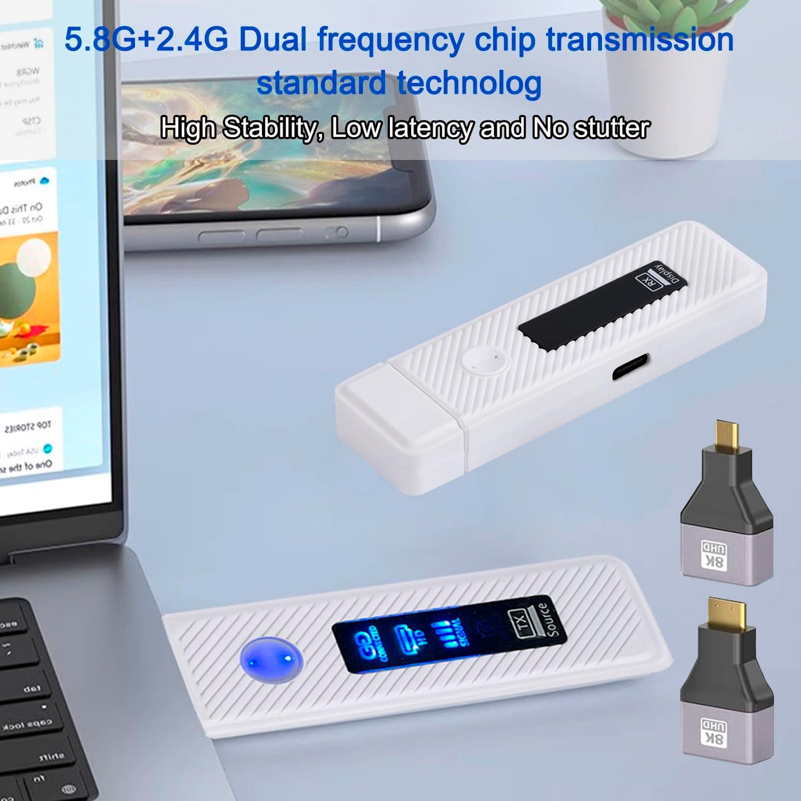 HDMI Wireless Screen Projector HD Video Transmitter Receiver Same Screen Device