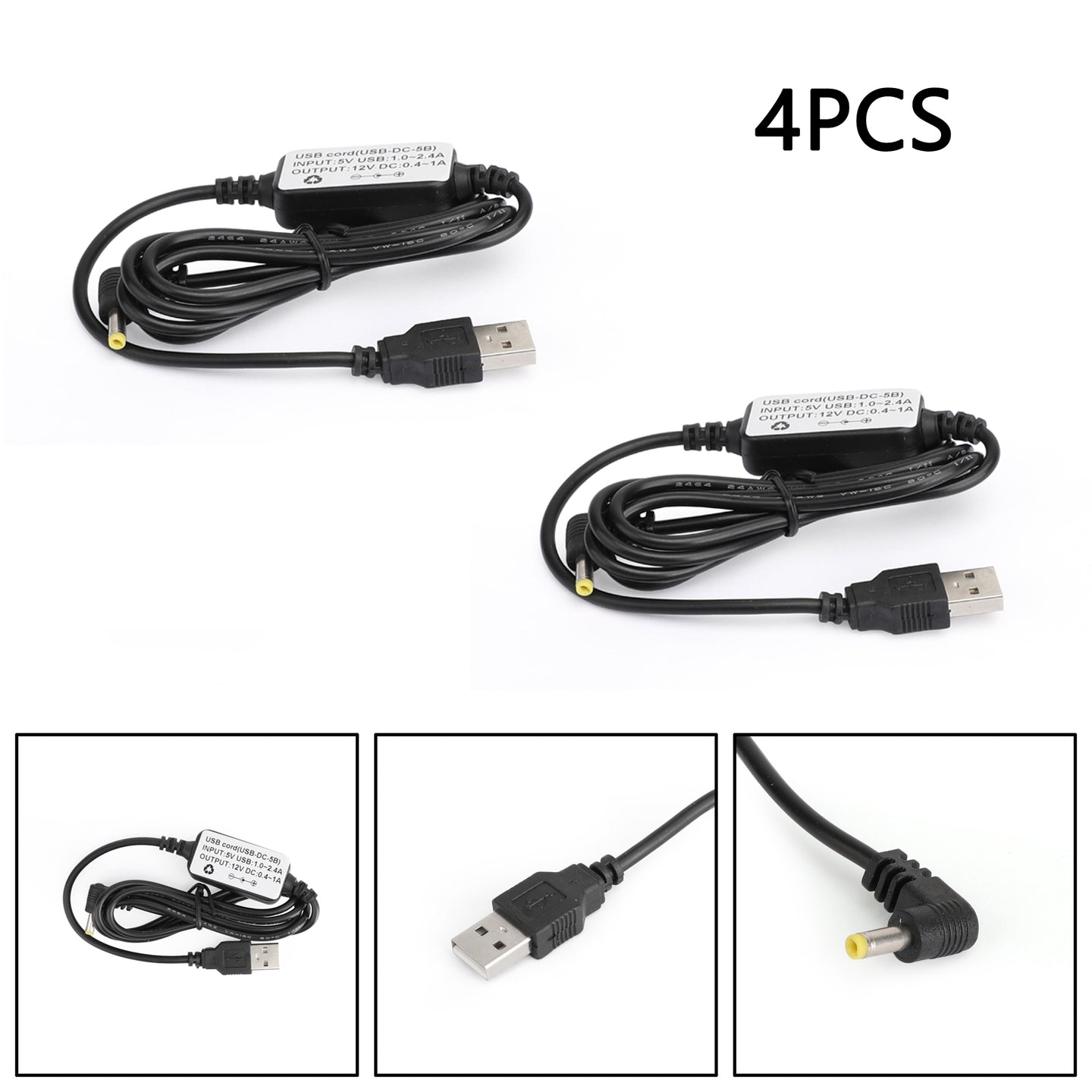4PCS USB Charging Cable USB-DC-5B For YAESU VX-5R VX-6R VX-7R 150 VXA150 FT-2XDR