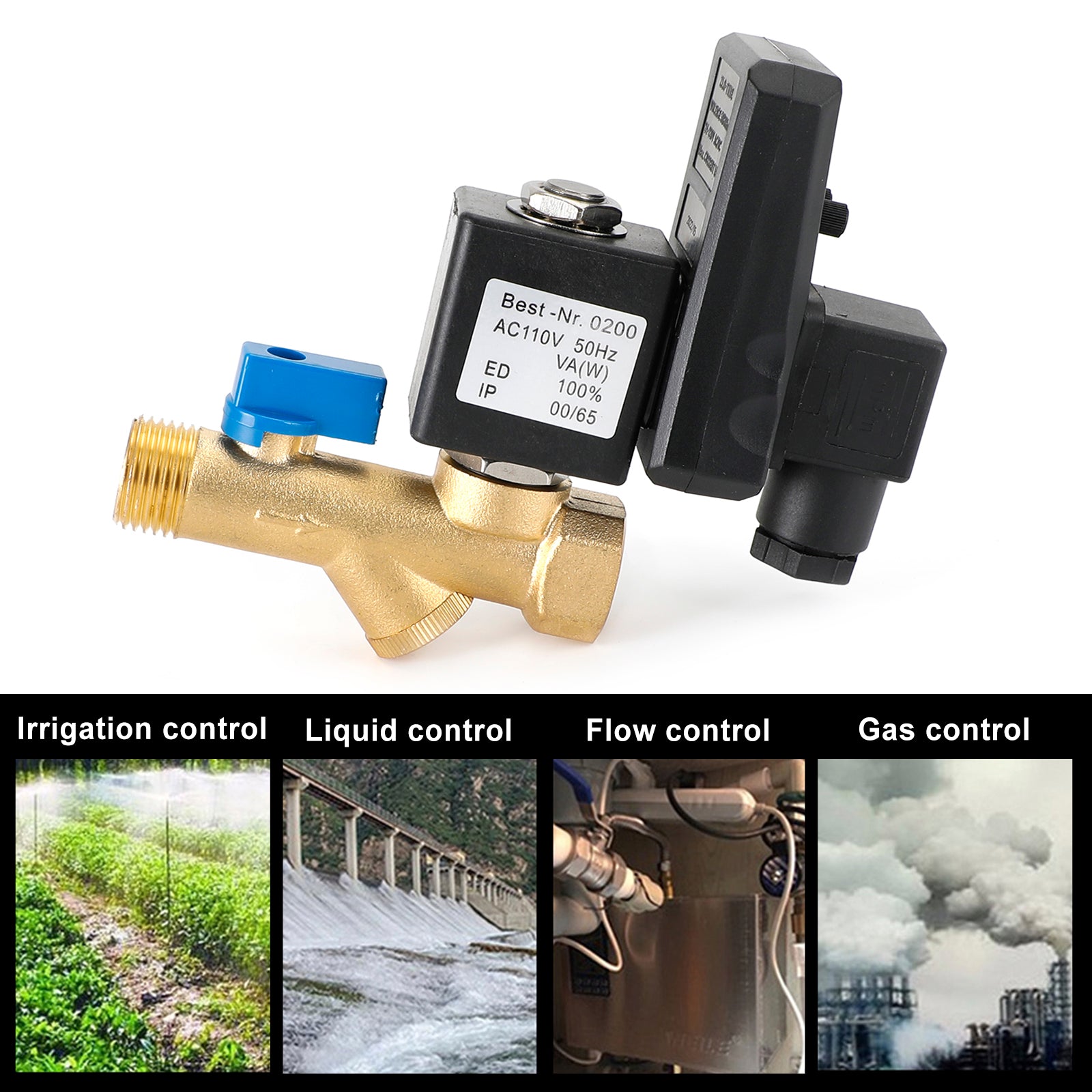 1/2" Automatic Electronic Timed Air Compressor Condensate Auto Drain Valve, AC110V / One-body Type