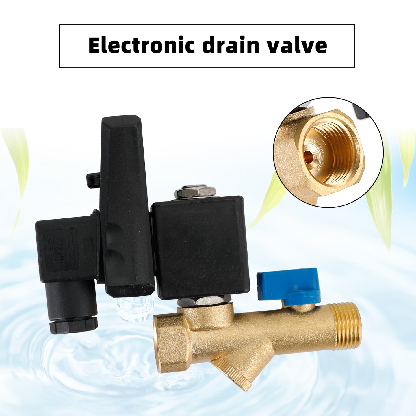 1/2" Automatic Electronic Timed Air Compressor Condensate Auto Drain Valve, AC220V / One-body Type