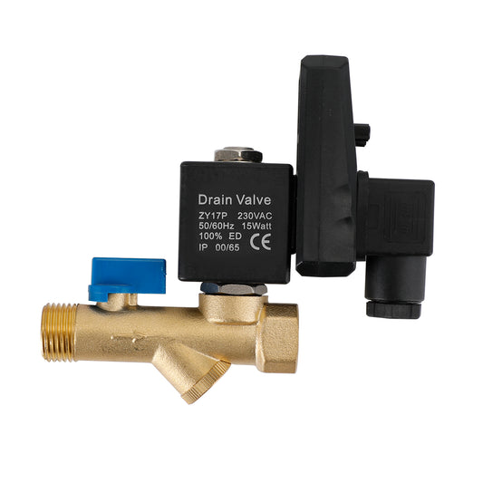1/2" Automatic Electronic Timed Air Compressor Condensate Auto Drain Valve, AC220V / One-body Type