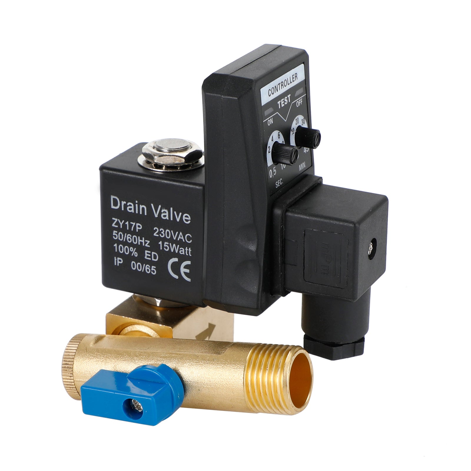 1/2" Automatic Electronic Timed Air Compressor Condensate Auto Drain Valve, AC220V / Split-body Type