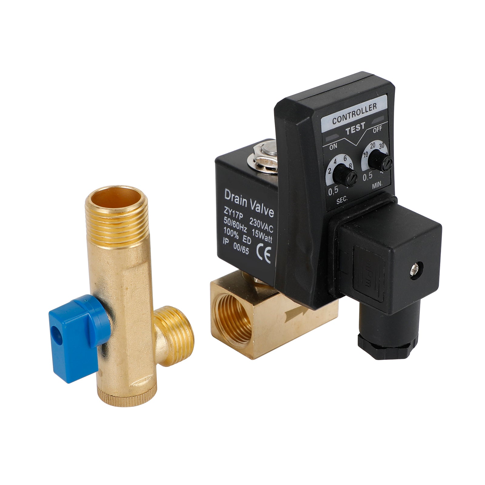 1/2" Automatic Electronic Timed Air Compressor Condensate Auto Drain Valve, AC220V / Split-body Type