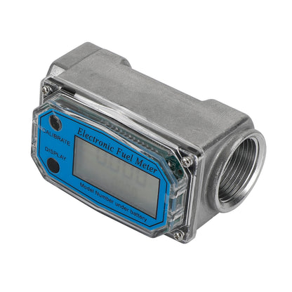 1Inch Turbine Digital Diesel Fuel Flow Meter Oval Gear Flow Gauge BSPT/NPT