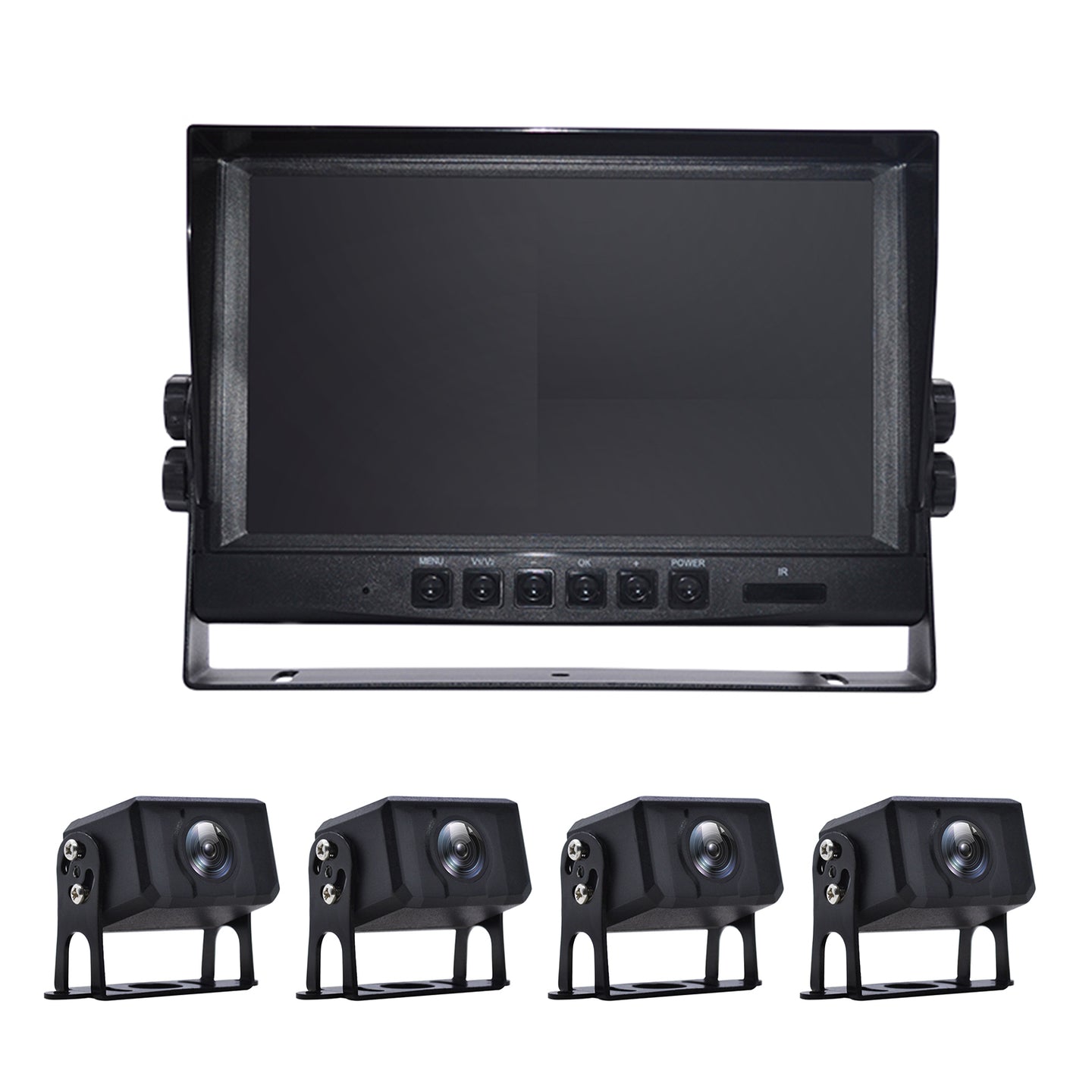 9inch Monitor DVR Driving Video Recorder for RV Truck Bus+4 Rear View Backup Camera