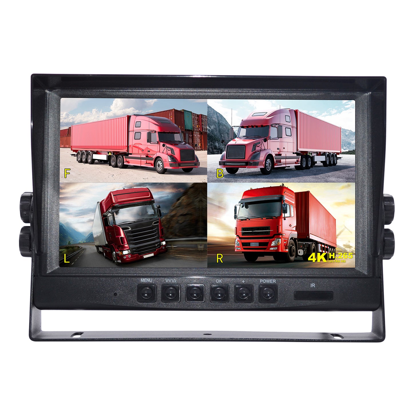 9inch Monitor DVR Driving Video Recorder for RV Truck Bus+4 Rear View Backup Camera