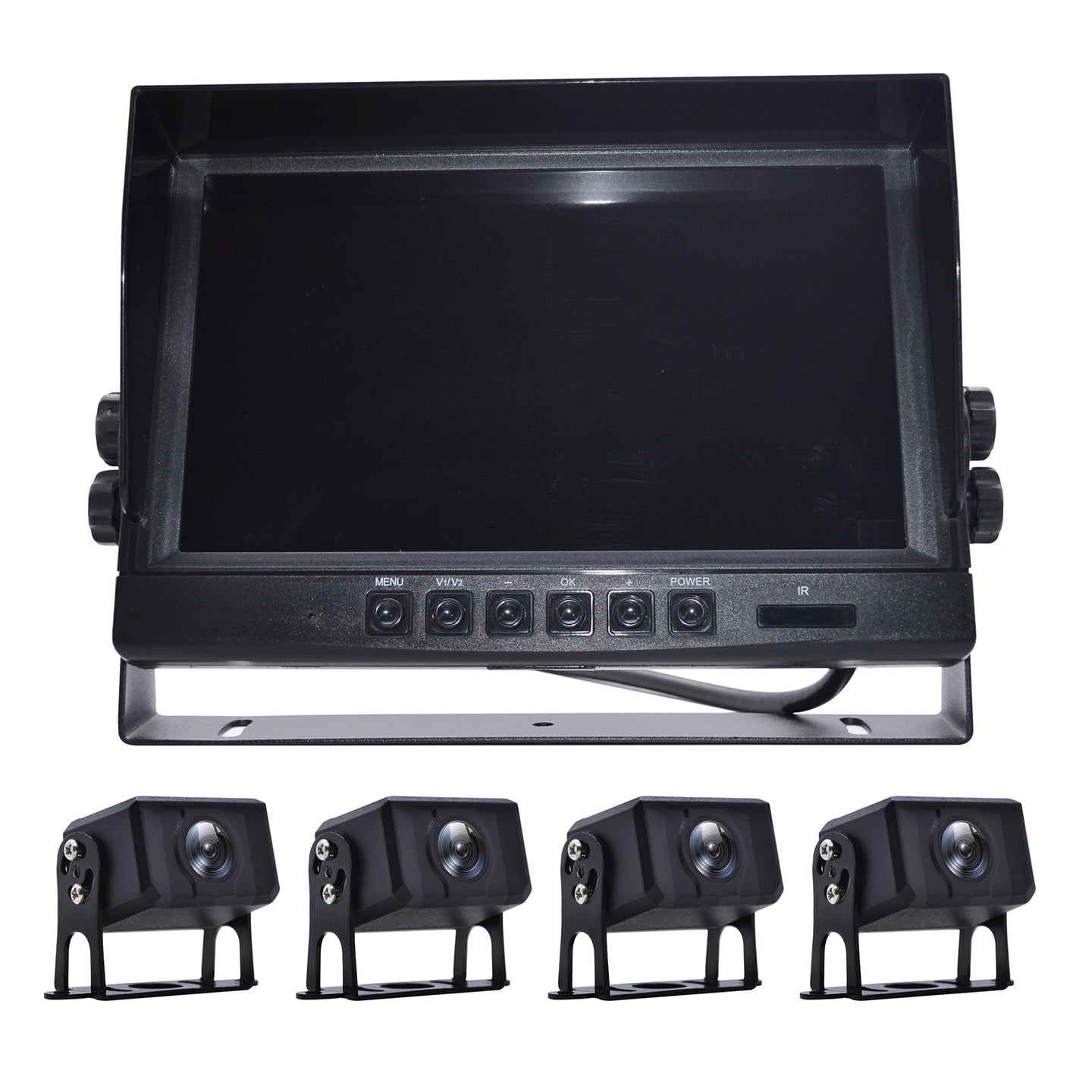 9inch Monitor DVR Driving Video Recorder for RV Truck Bus+4 Rear View Backup Camera