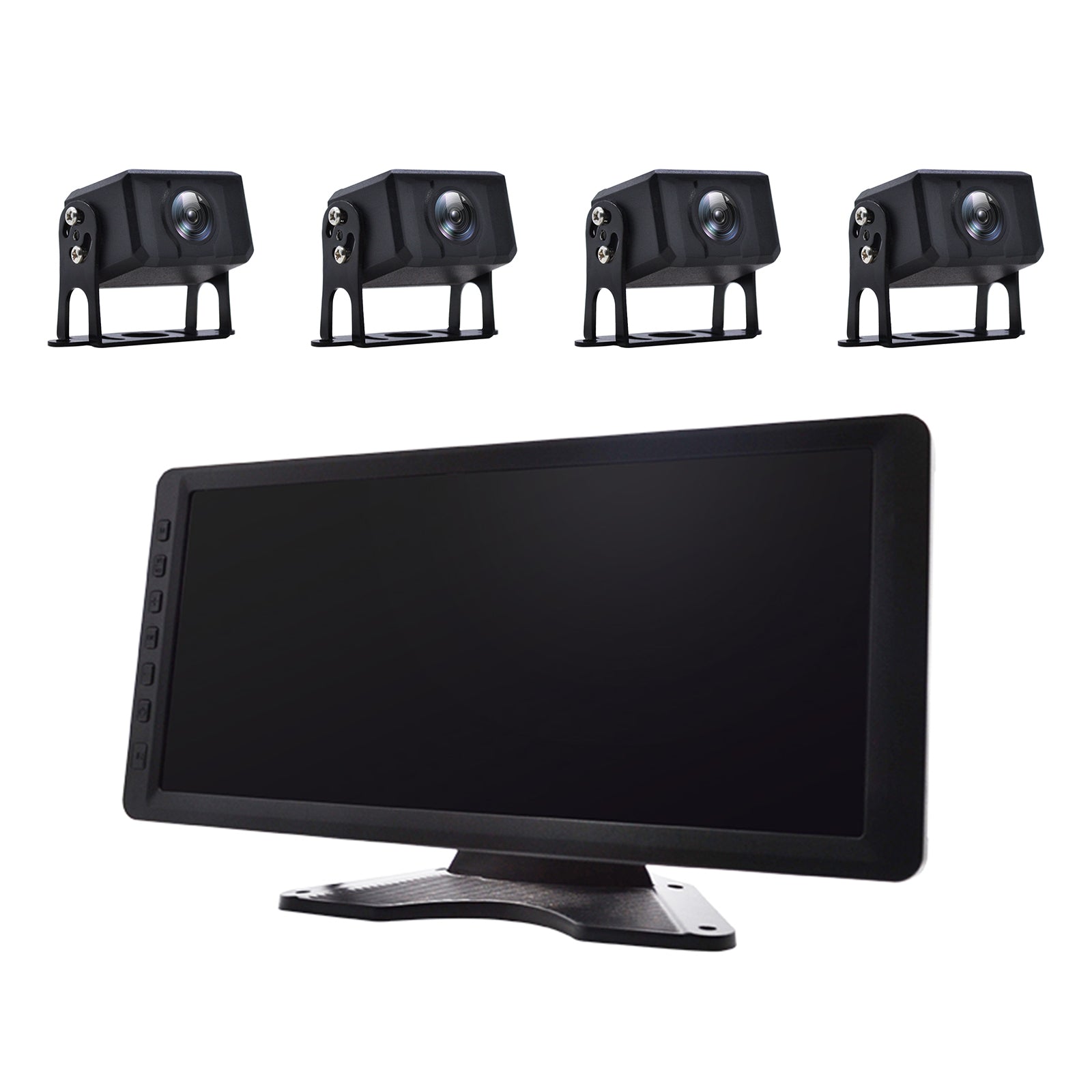 10.36inch Monitor DVR Driving Video Recorder Key for RV Truck Bus + 4 Backup Camera