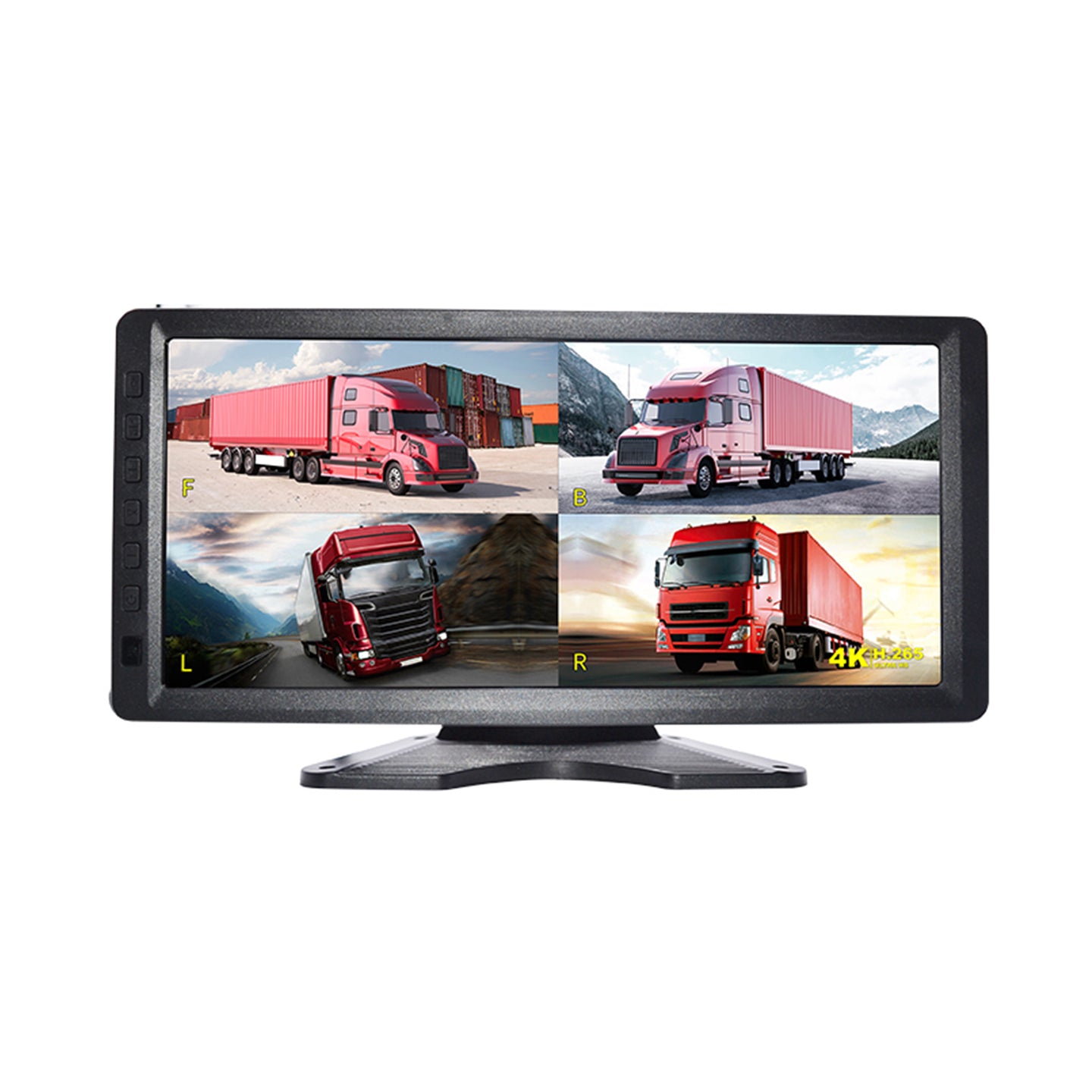 10.36inch Monitor DVR Driving Video Recorder Key for RV Truck Bus + 4 Backup Camera