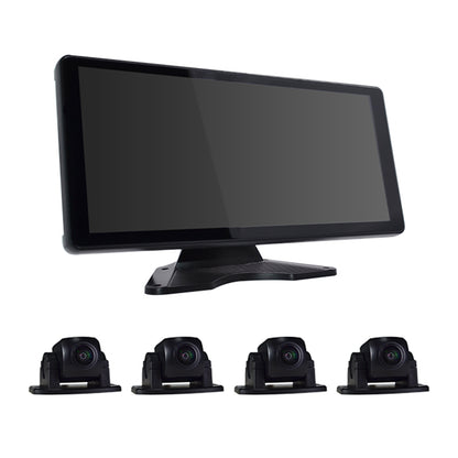 10.36" Monitor DVR Driving Video Recorder Touch Screen GPS + 4 Rear View Camera