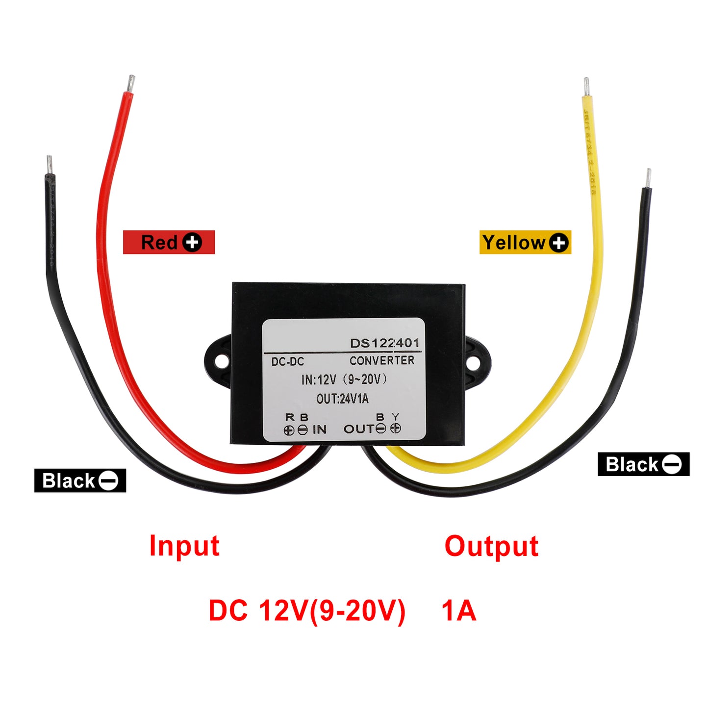 Waterproof DC-DC Boost Step-Up Converter 12V To 24V 1A Car Power Supply Module