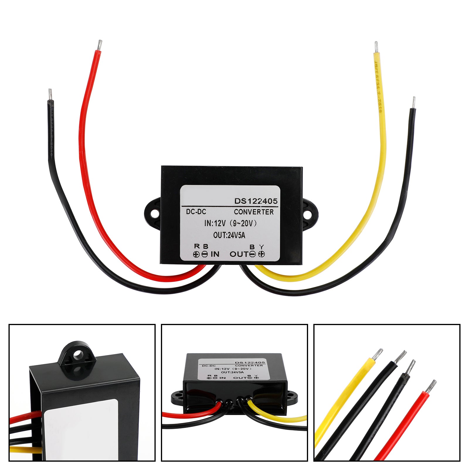 Waterproof DC-DC Boost Step-Up Converter 12V to 24V Car Power Supply Module, 5A