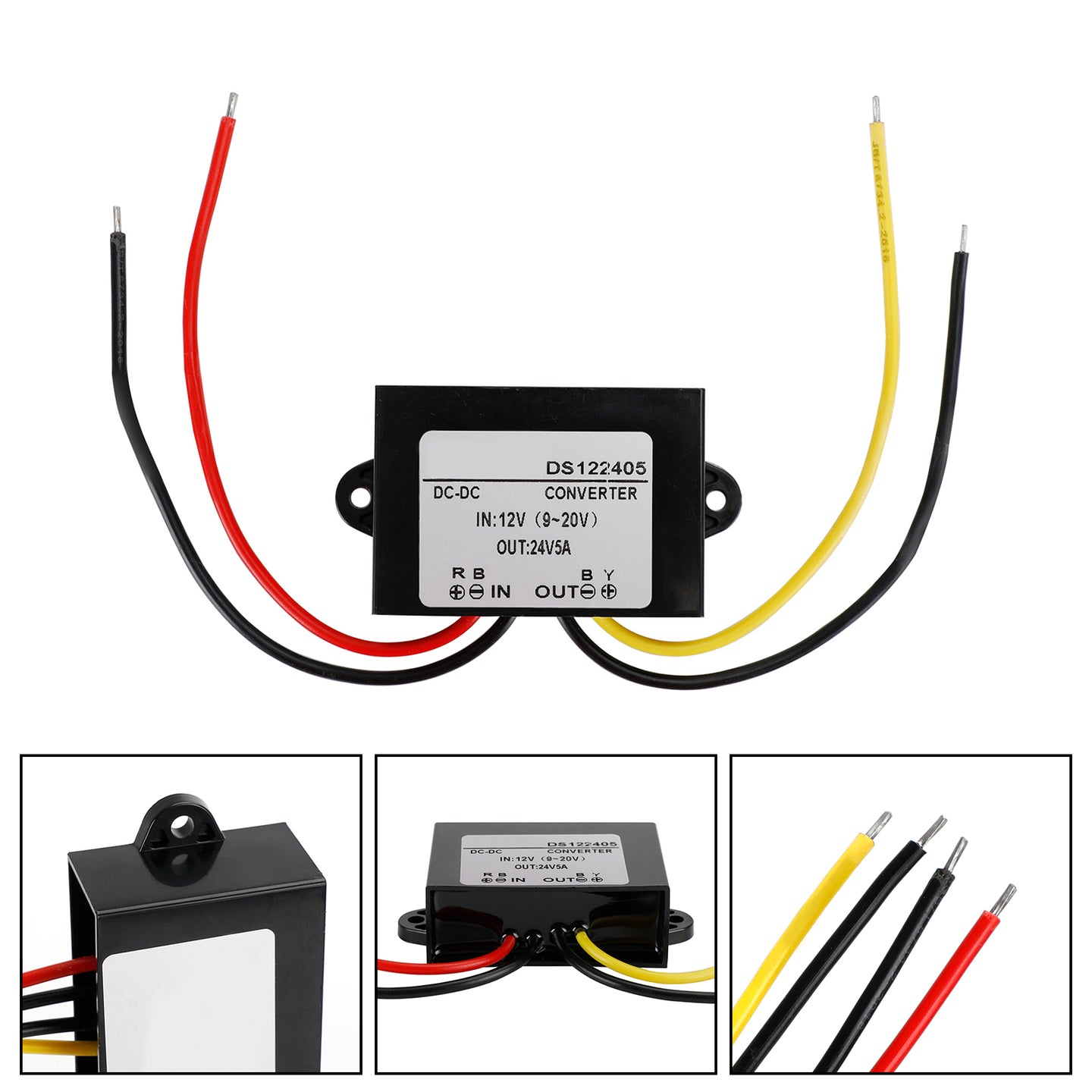 Waterproof DC-DC Boost Step-Up Converter 12V to 24V Car Power Supply Module, 5A