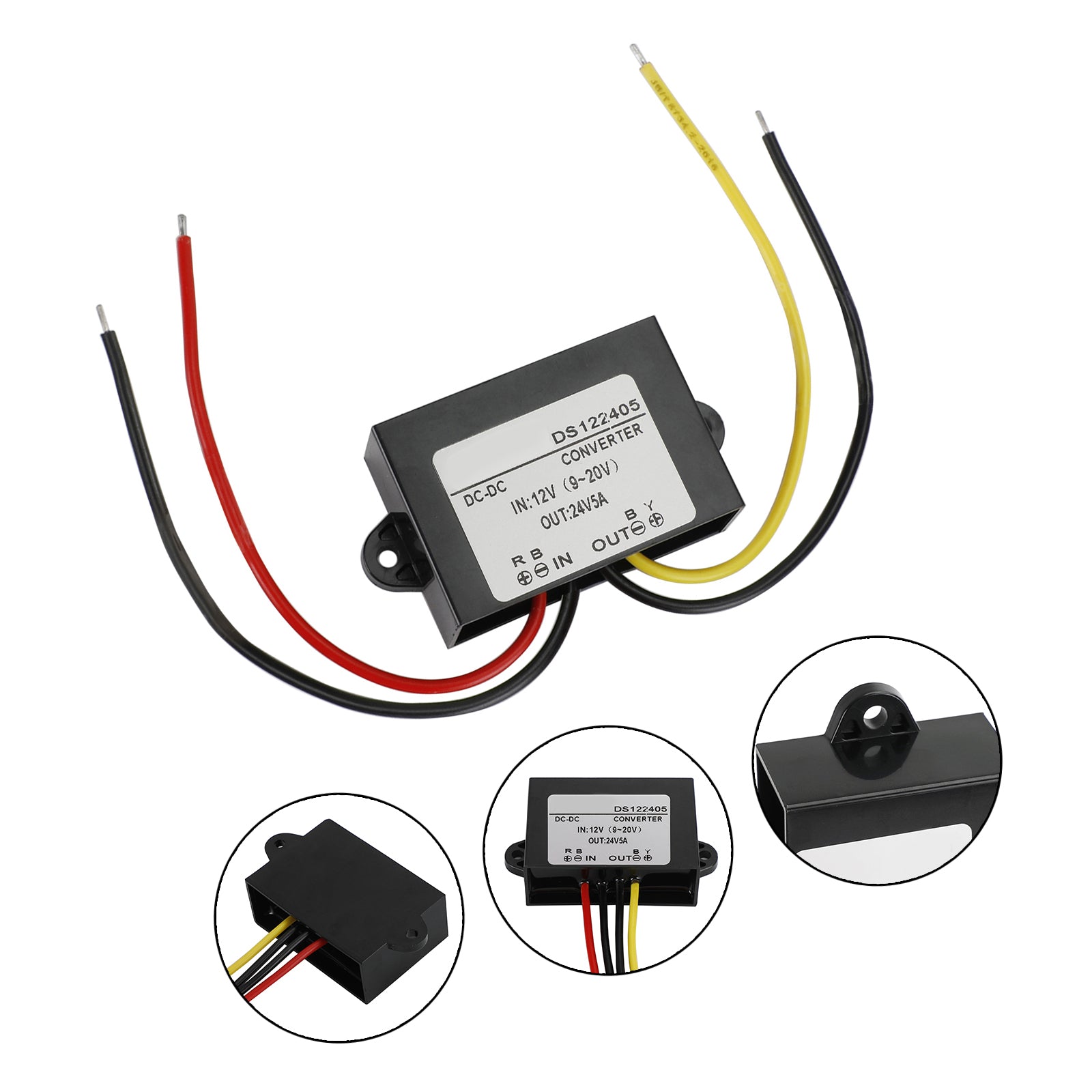 Waterproof DC-DC Boost Step-Up Converter 12V to 24V Car Power Supply Module, 5A