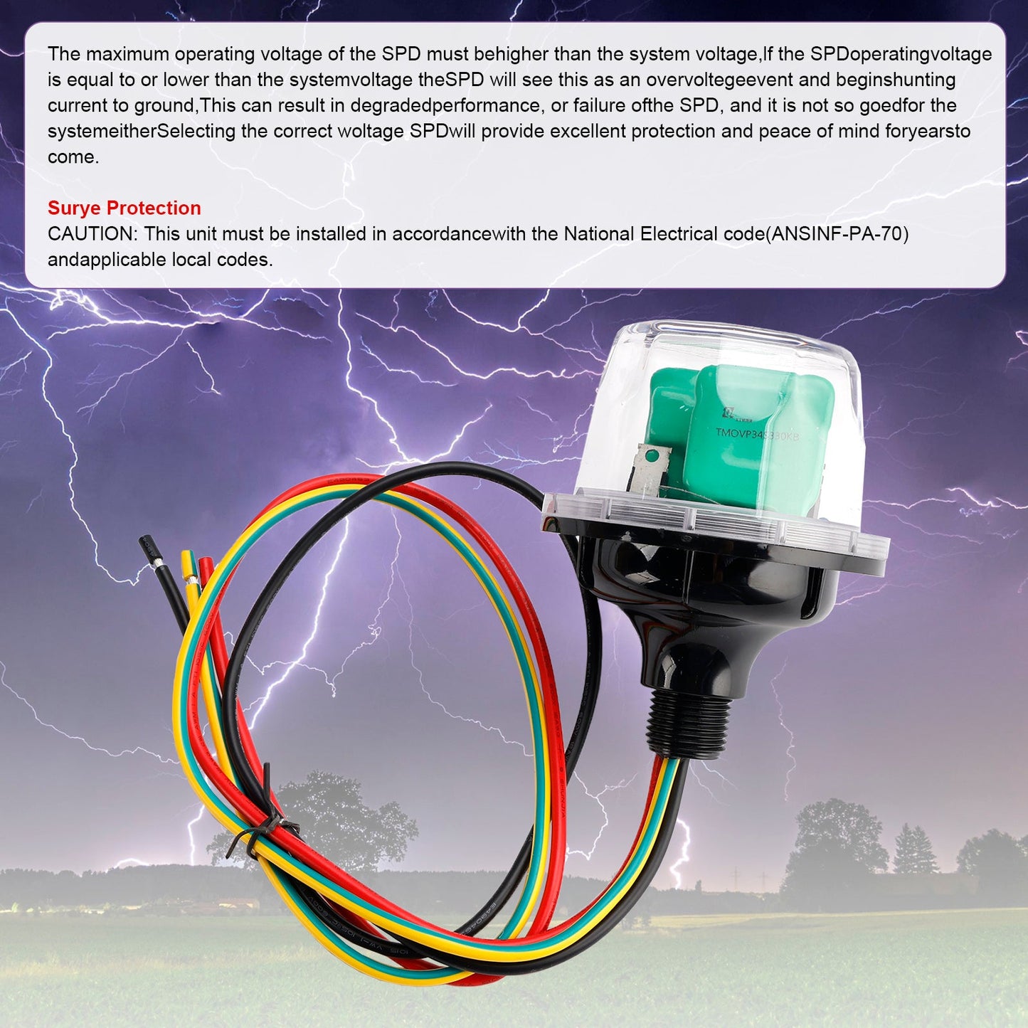 MNSPD-300-AC Solar Surge Protector Device 300VAC for Midnite Solar MNSPD-300-AC