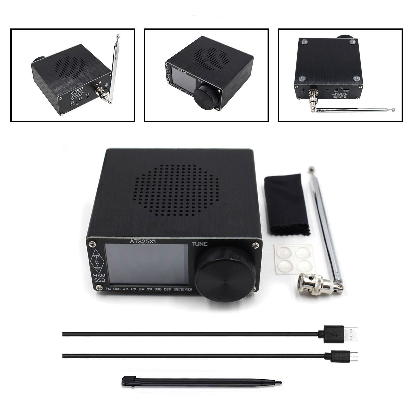 New ATS-25X1 Si4732 All Band DSP Radio Receiver FM LW MW SW w/ 2.4inch Touch Screen