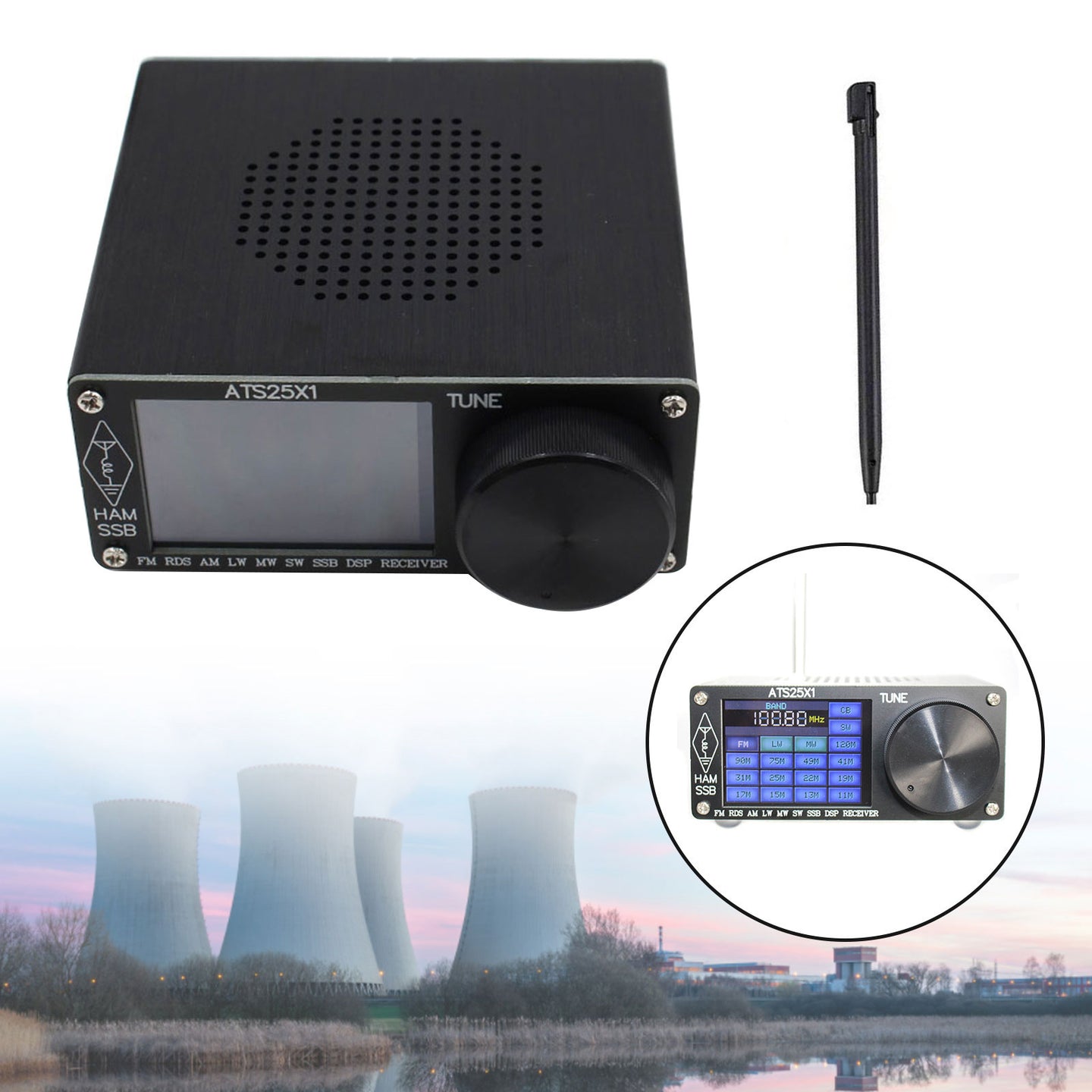 New ATS-25X1 Si4732 All Band DSP Radio Receiver FM LW MW SW w/ 2.4inch Touch Screen