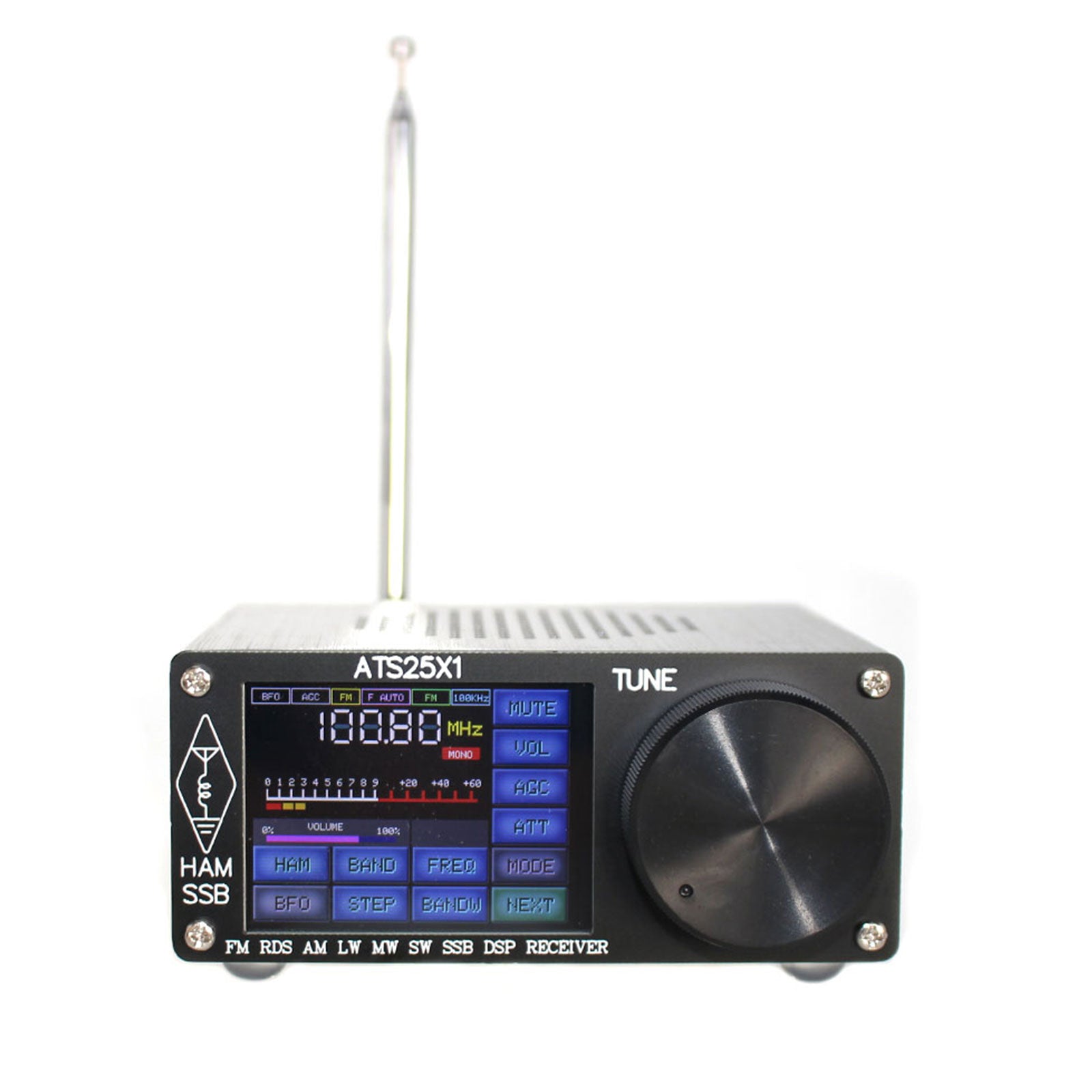 New ATS-25X1 Si4732 All Band DSP Radio Receiver FM LW MW SW w/ 2.4inch Touch Screen