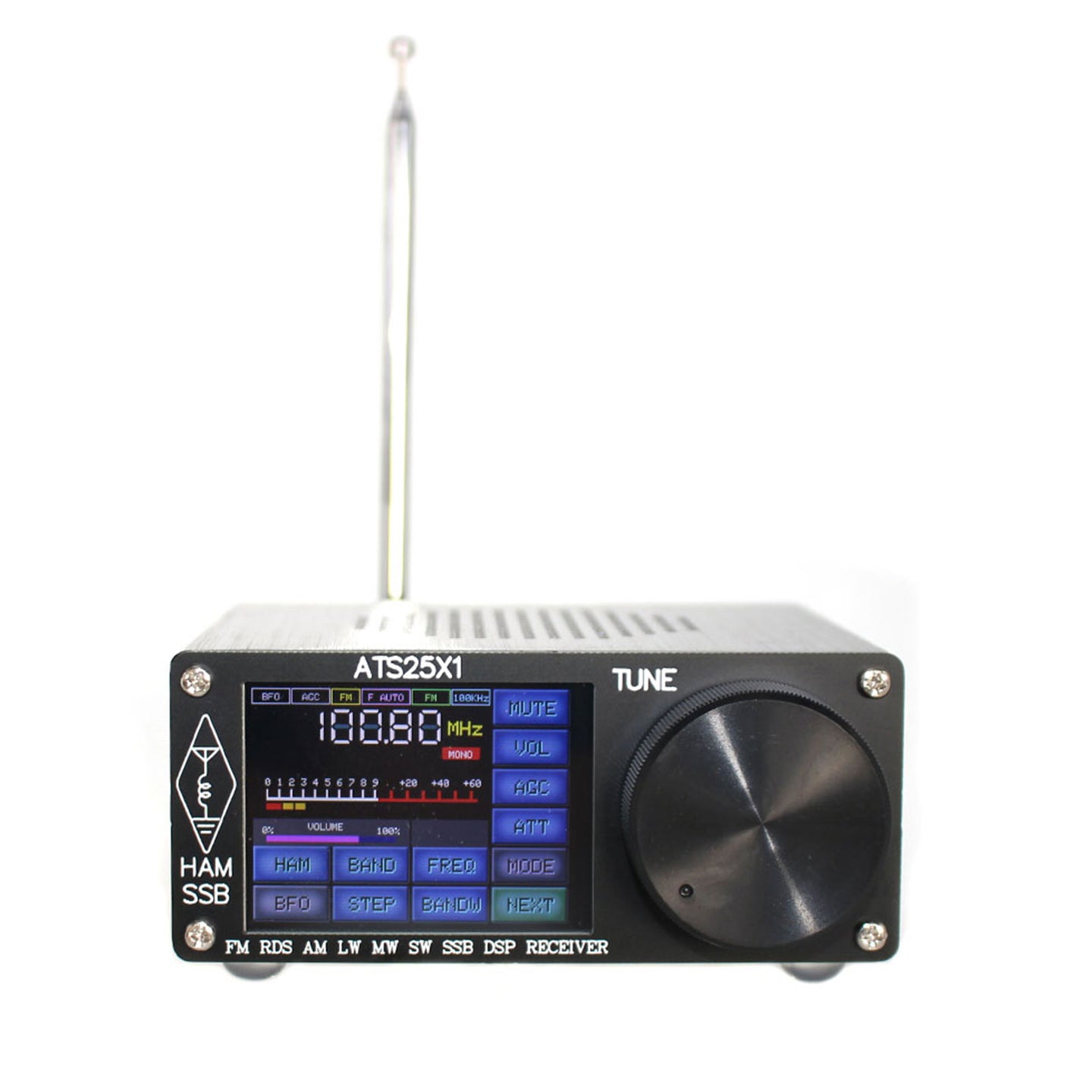 New ATS-25X1 Si4732 All Band DSP Radio Receiver FM LW MW SW w/ 2.4inch Touch Screen