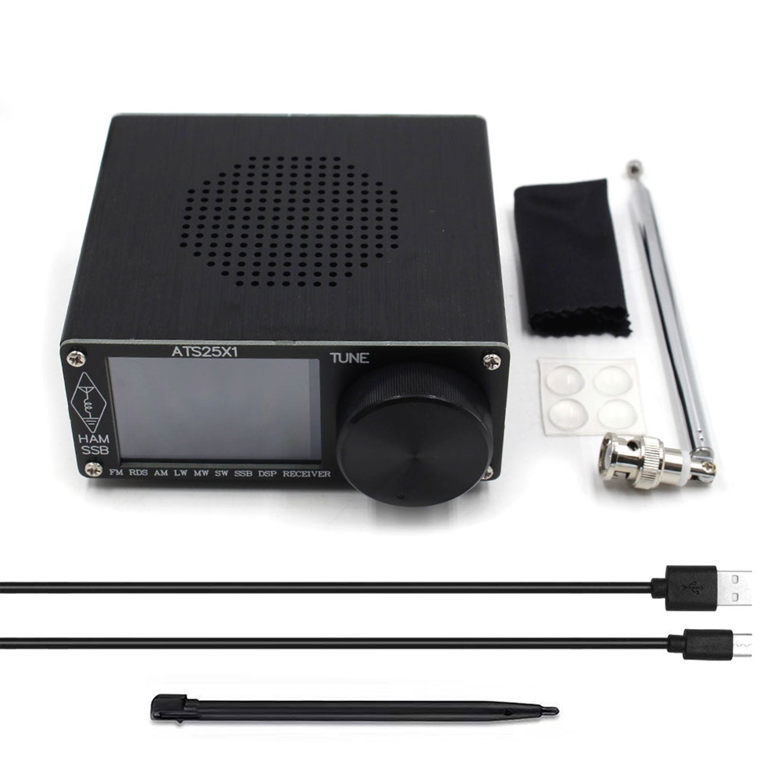 New ATS-25X1 Si4732 All Band DSP Radio Receiver FM LW MW SW w/ 2.4inch Touch Screen