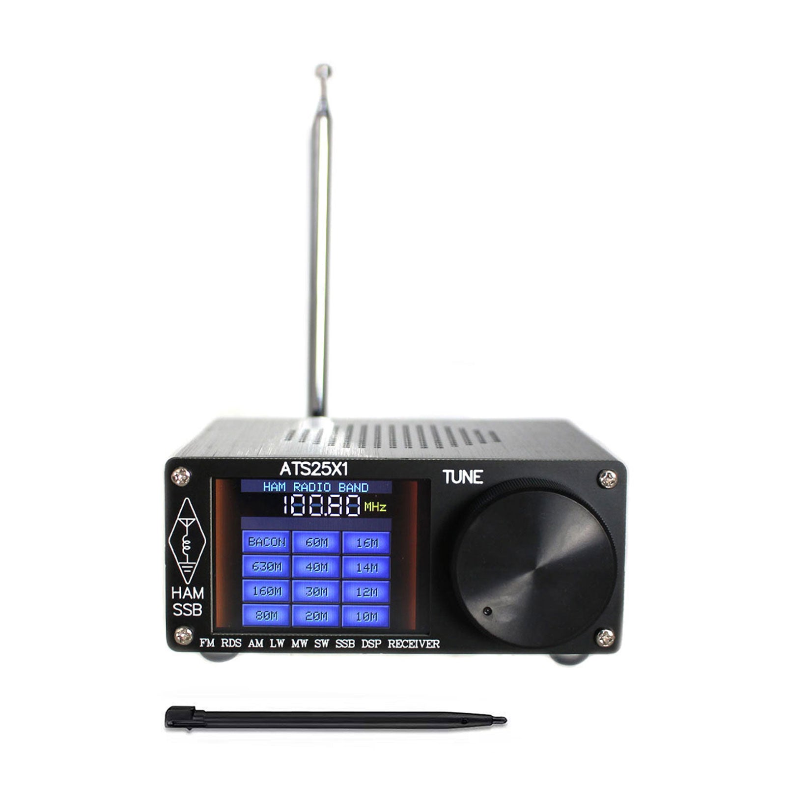 New ATS-25X1 Si4732 All Band DSP Radio Receiver FM LW MW SW w/ 2.4inch Touch Screen