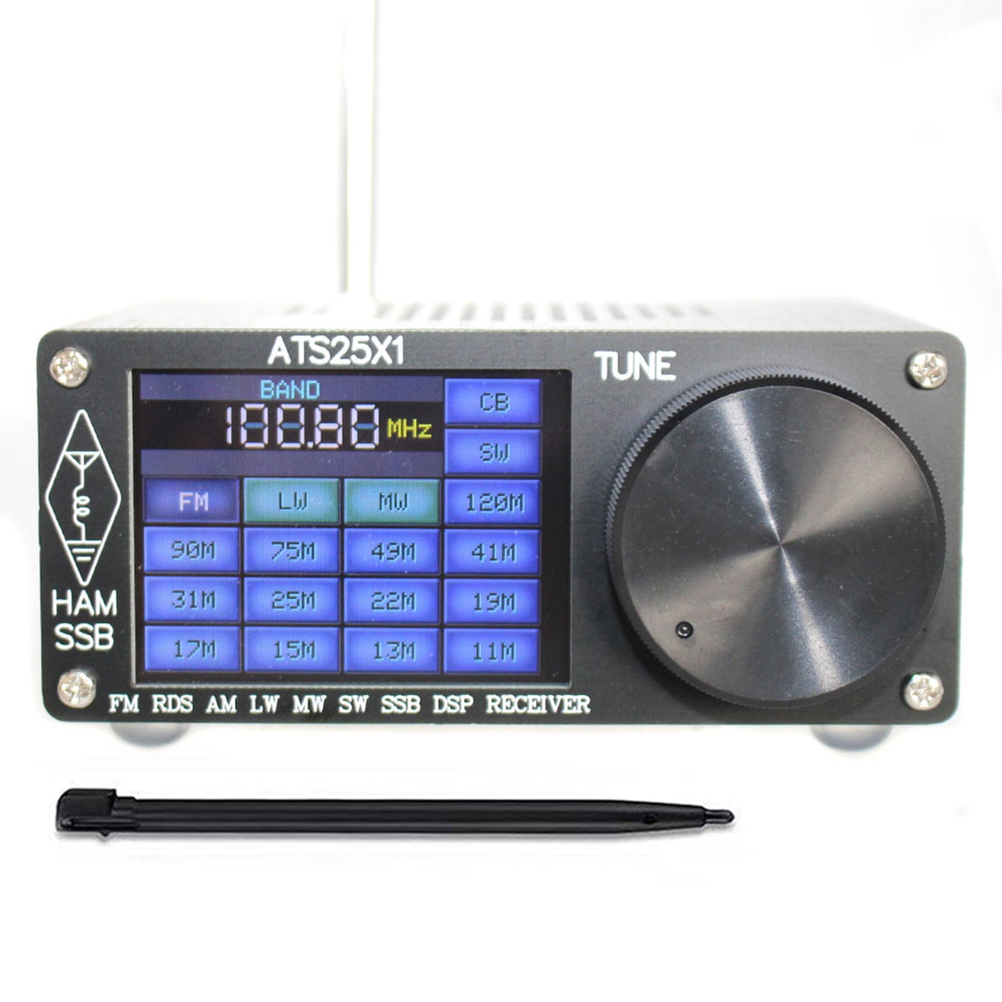 New ATS-25X1 Si4732 All Band DSP Radio Receiver FM LW MW SW w/ 2.4inch Touch Screen