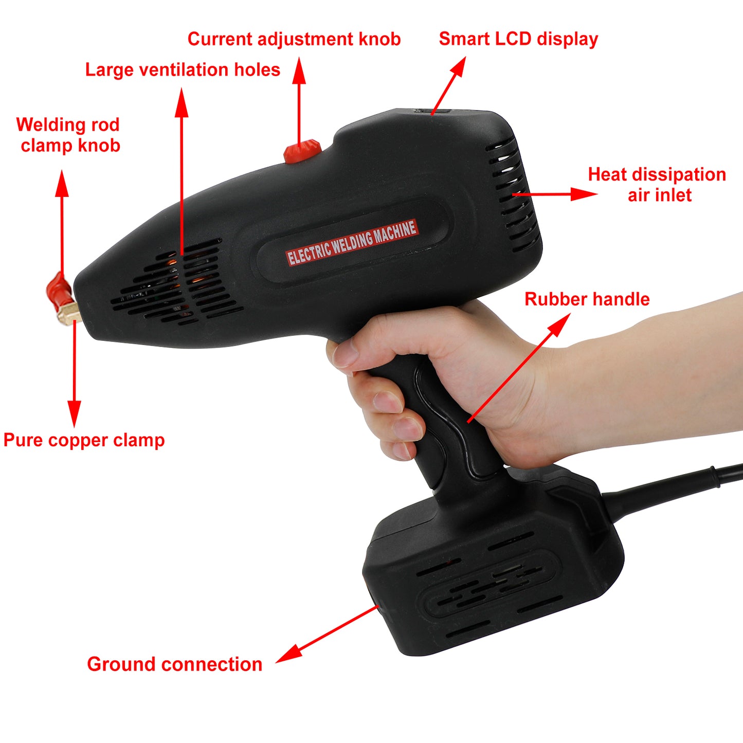 120A 110V Handheld Arc Stick Welder, 3100W Portable Welding Machine with Digital Display for Home Repair