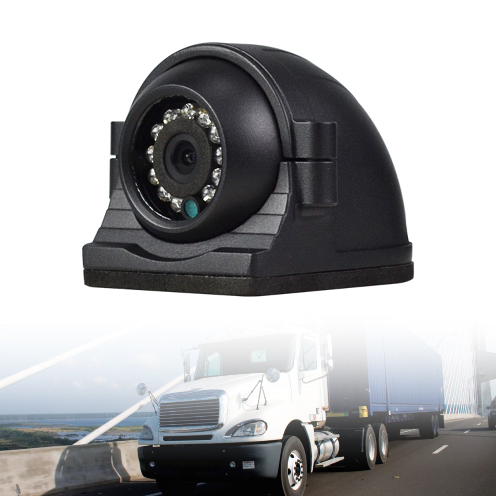 Waterproof 12 LED IR Night View Rear View Reverse Backup Camera For Bus Truck RV