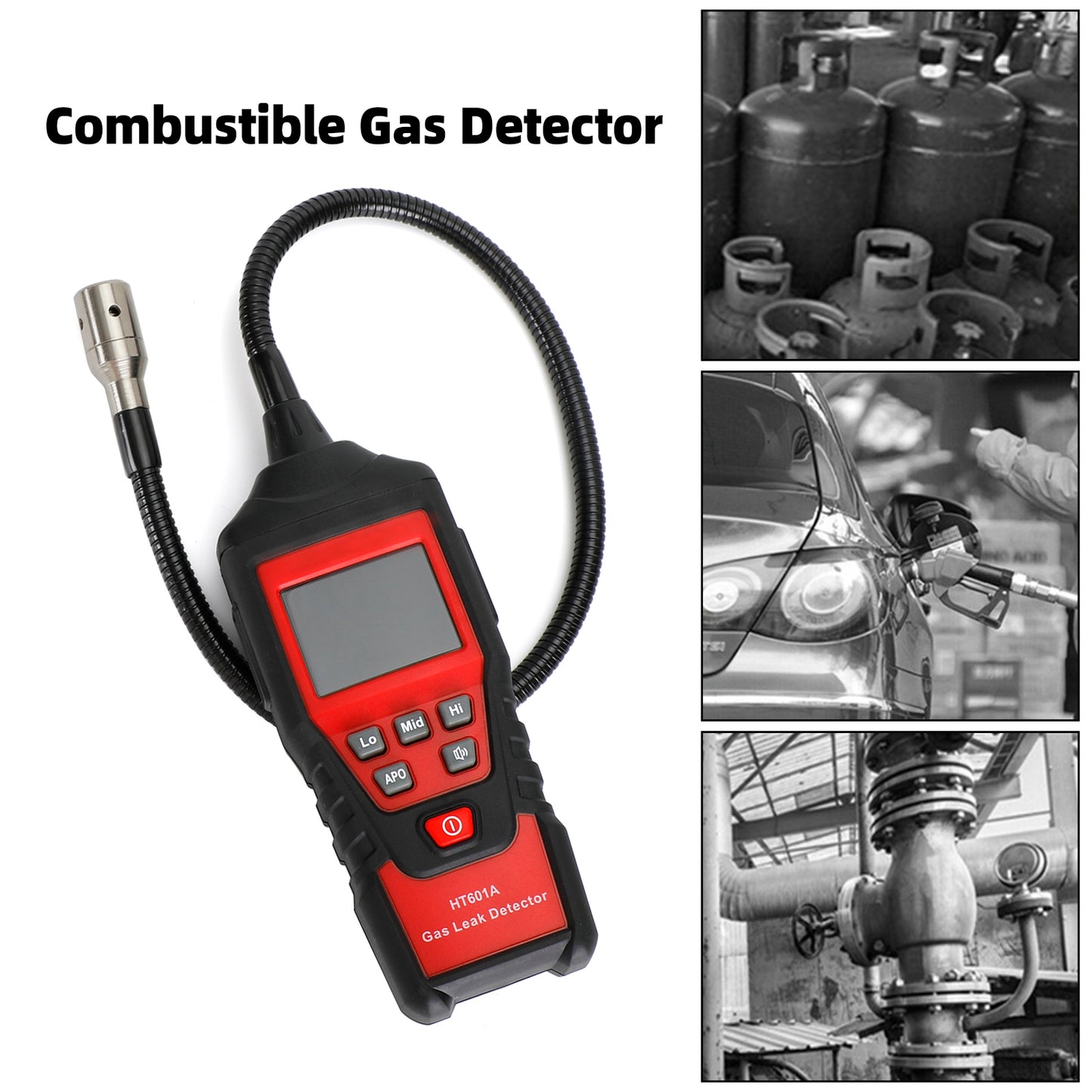 100% Brand New Portable Combustible Natural Gas Propane Leak Detector LCD Tester Visual Leakage
