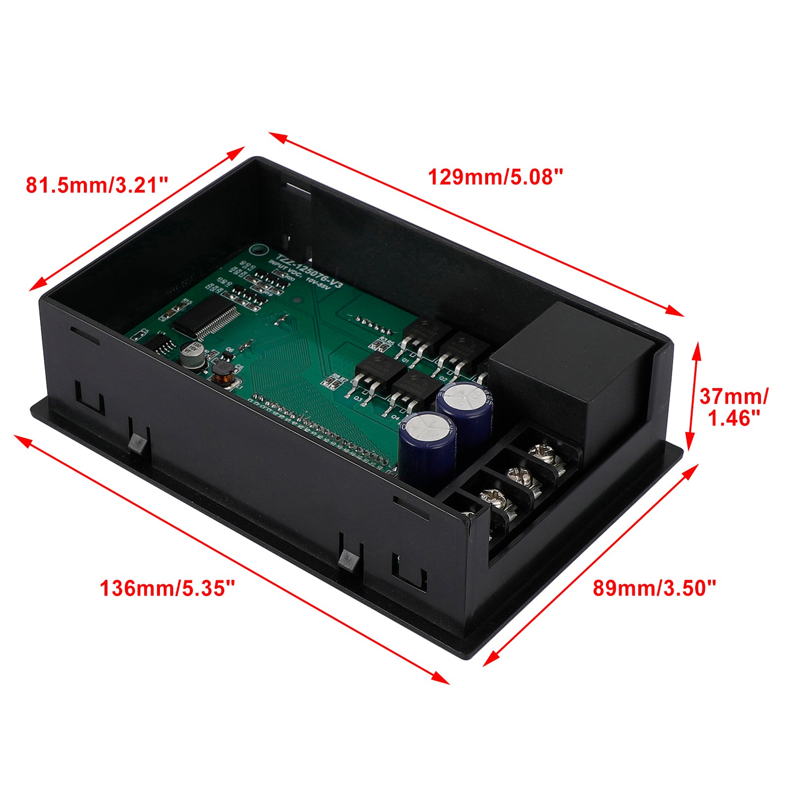DC 10-55V Digital PWM DC Motor Speed Controller 0~100% 40A Time Reversible UE