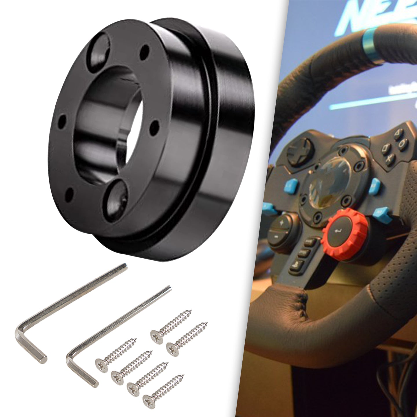 70MM Steering Wheel Adapter Plate For Logitech G29 G920 13/14inch Steering Wheel