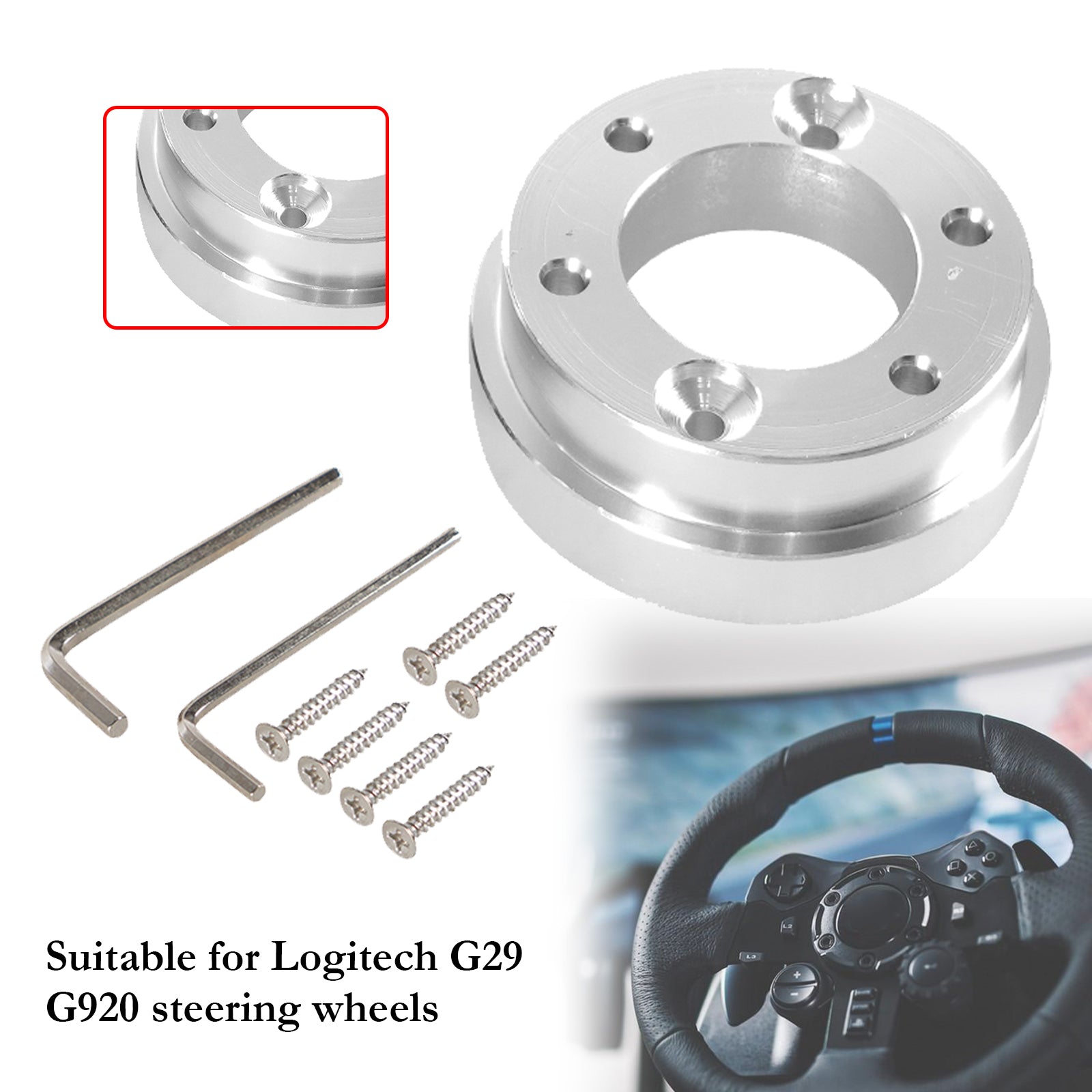 70MM Steering Wheel Adapter Plate For Logitech G29 G920 13/14inch Steering Wheel