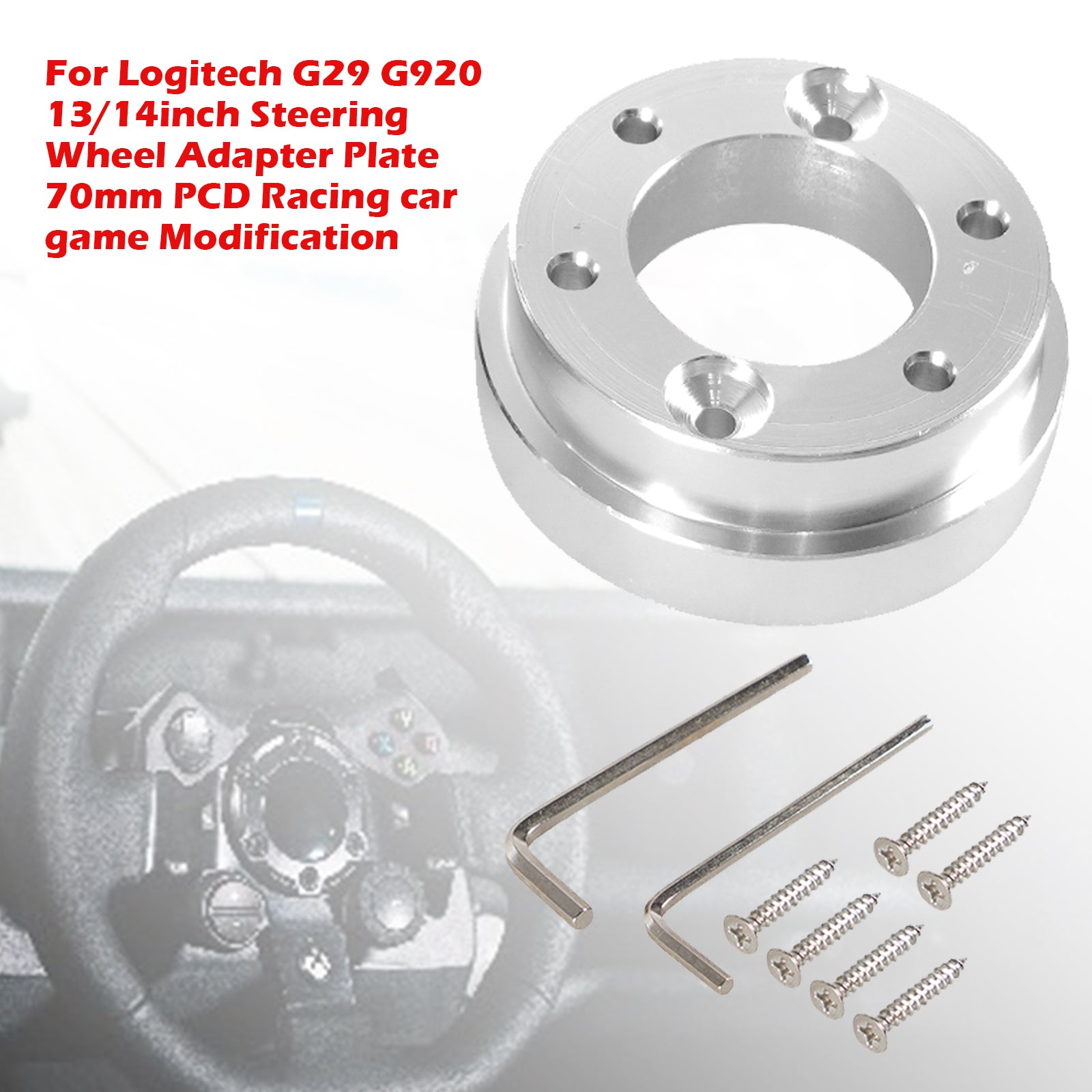 70MM Steering Wheel Adapter Plate For Logitech G29 G920 13/14inch Steering Wheel