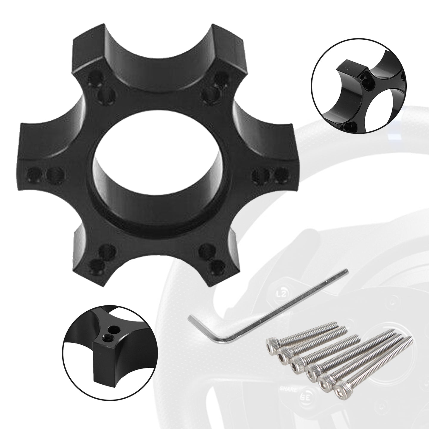 70mm Steering Wheel Adapter Plate For Thrustmaster T300RS 13/14in Steering Wheel