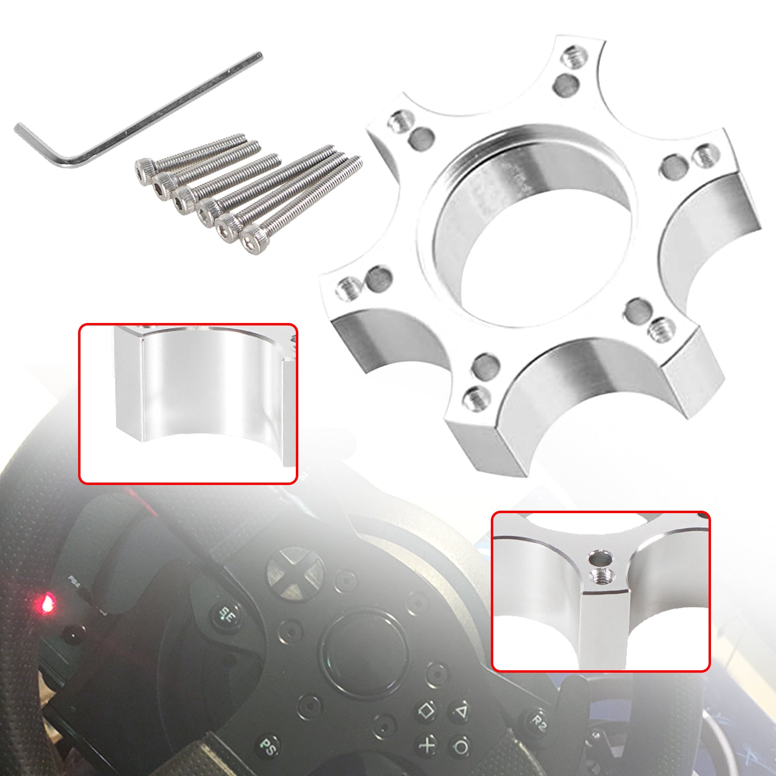 70mm Steering Wheel Adapter Plate For Thrustmaster T300RS 13/14in Steering Wheel