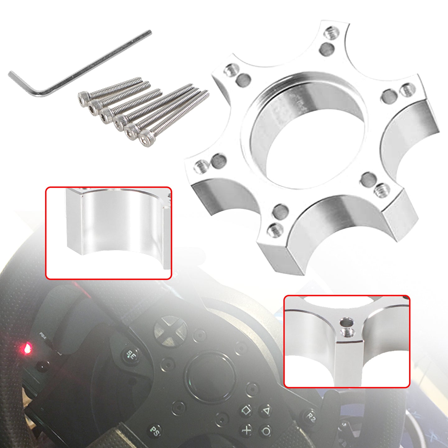 70mm Steering Wheel Adapter Plate For Thrustmaster T300RS 13/14in Steering Wheel