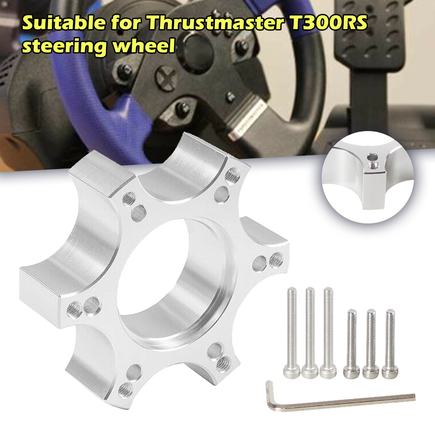 70mm Steering Wheel Adapter Plate For Thrustmaster T300RS 13/14in Steering Wheel