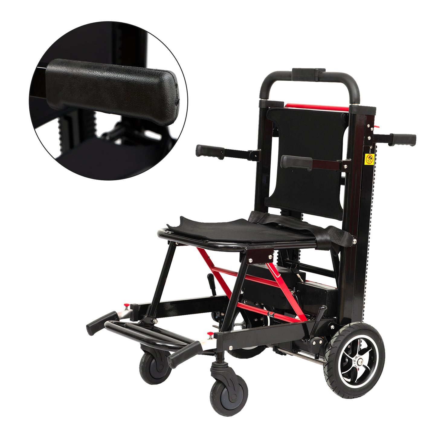 Motorized Stair Climbing Wheelchair with Powered Tracks, Portable Evacuation Stair Lift Chair for Seniors & Disabled, 350 lbs Capacity