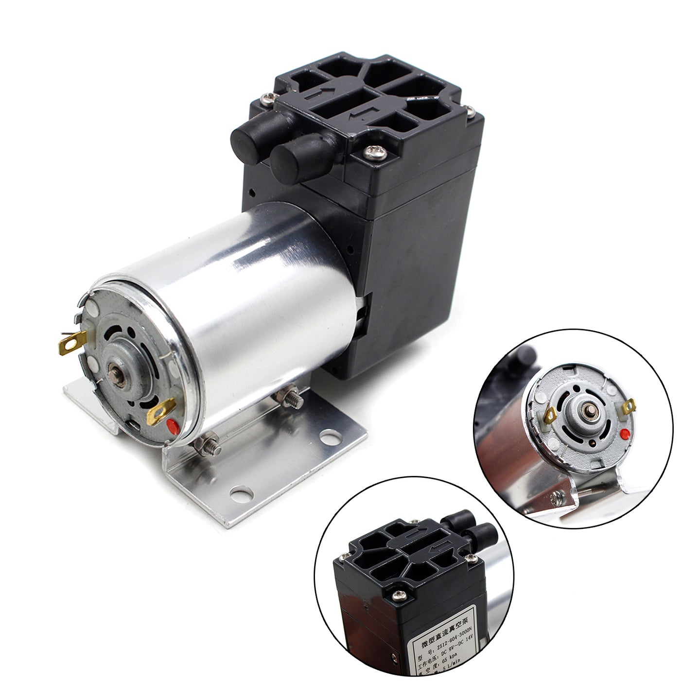 DC12V Mini Vacuum Pump Negative Pressure Suction Pump 5L/min 65kpa With Holder