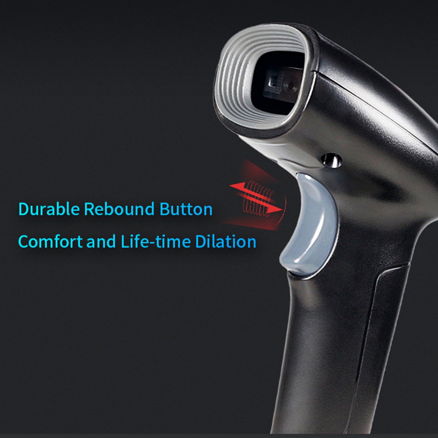 2 In1 1D+2D Portable Handheld Gun Auto USB Laser Scanner Bar Code Reader w Stand
