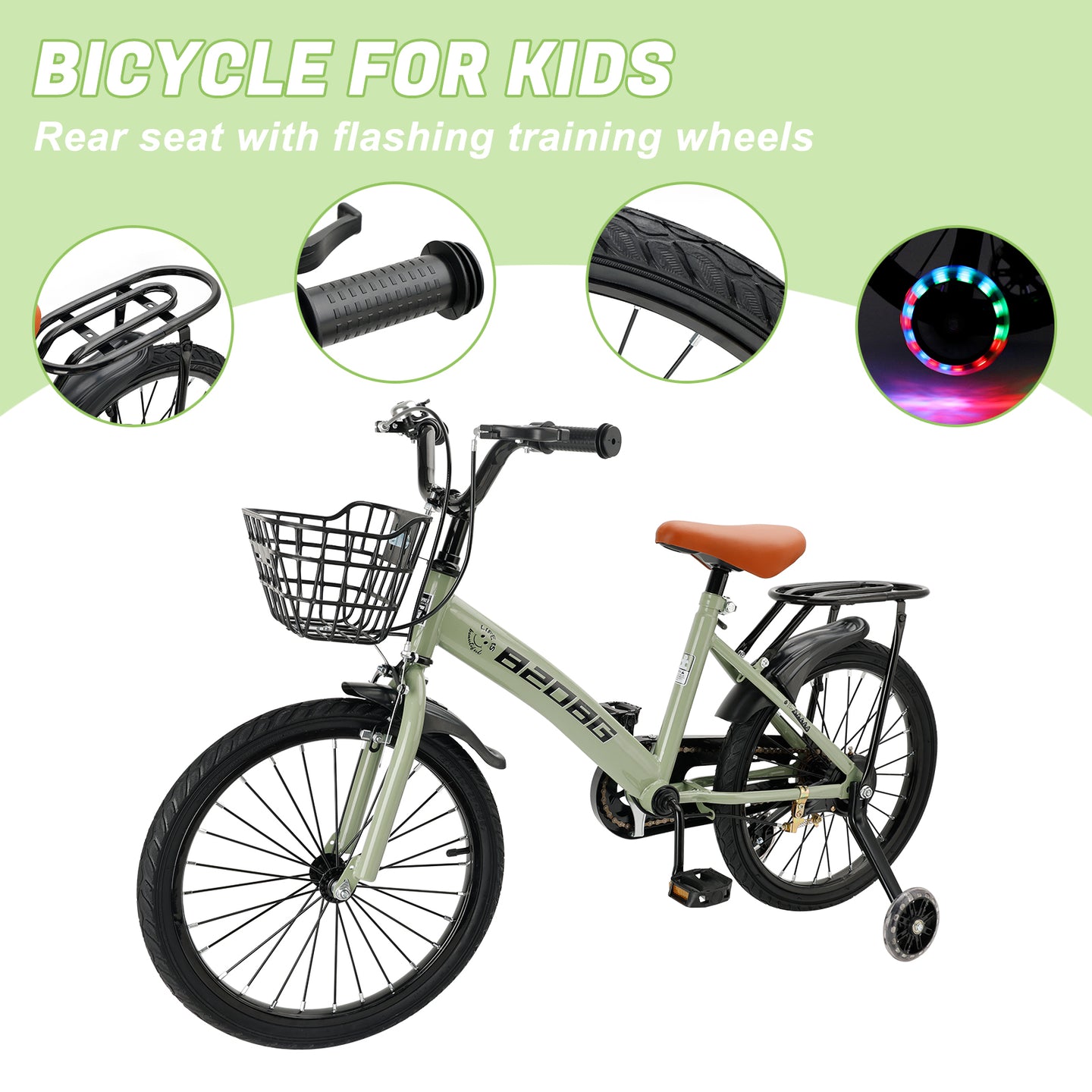 BMX Child Bike with auxiliary wheels