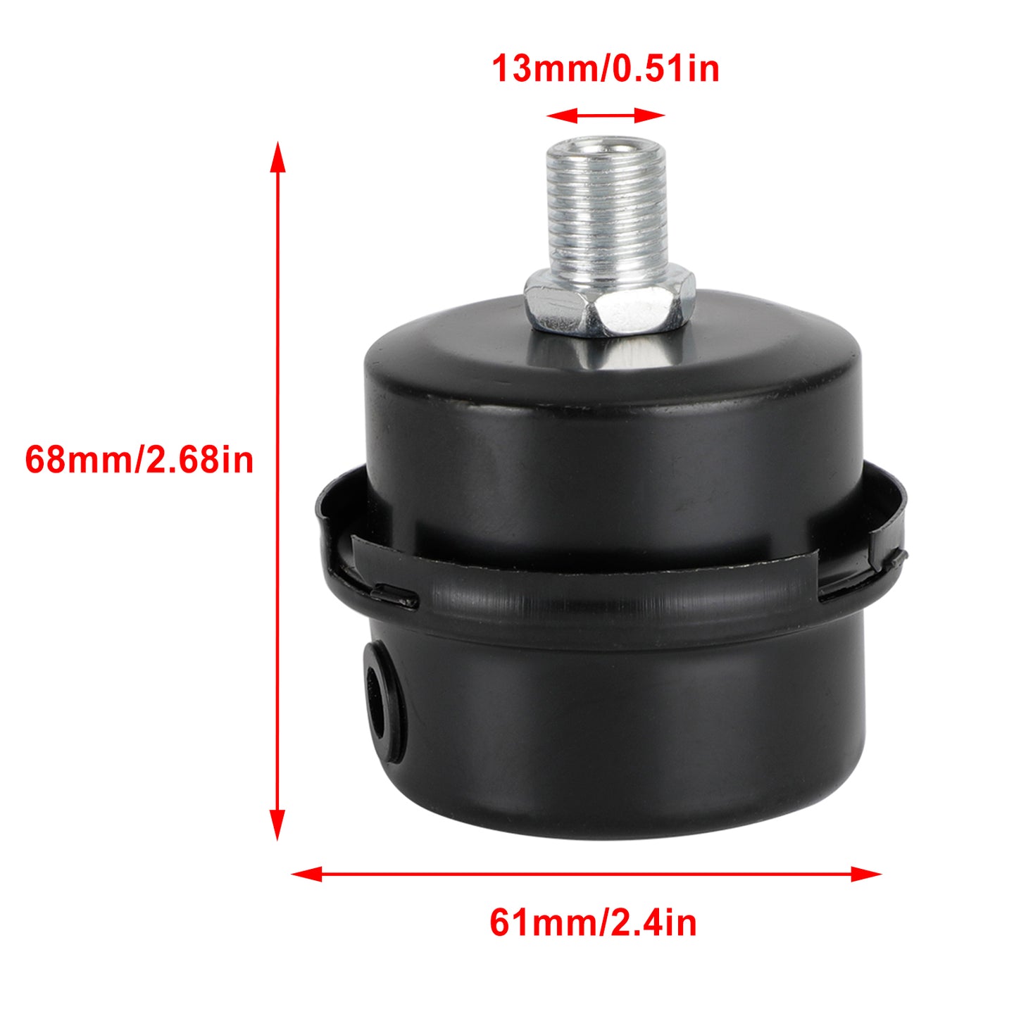 2Pcs Compressor Air Intake Filter 1/4" 13MM Paper For Air Compressor