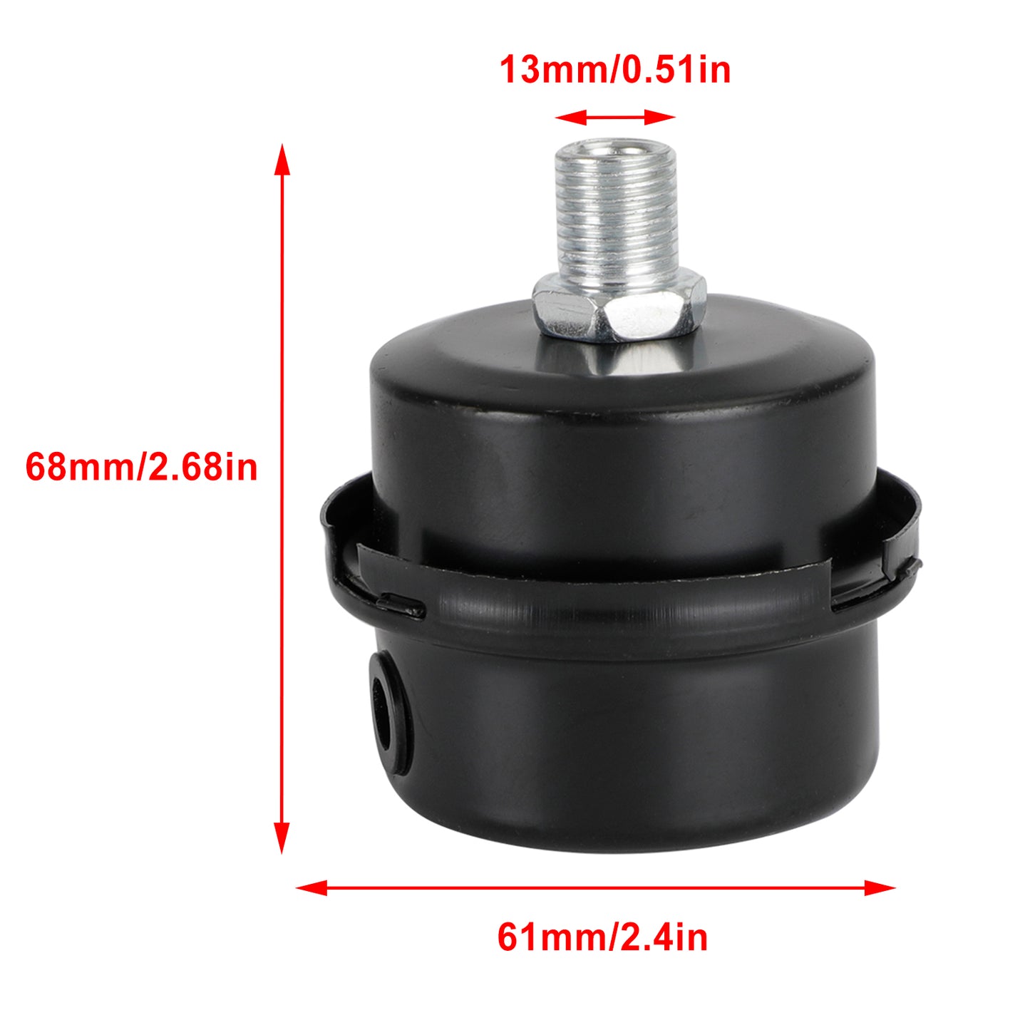 2Pcs Compressor Air Intake Filter 1/4" 13MM Paper For Air Compressor