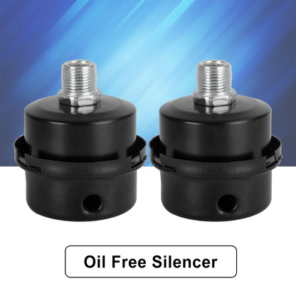 2x Filter Metal Air Compressor Intake Filter Noise Muffler Silencer 13/16/20mm, 3/8"