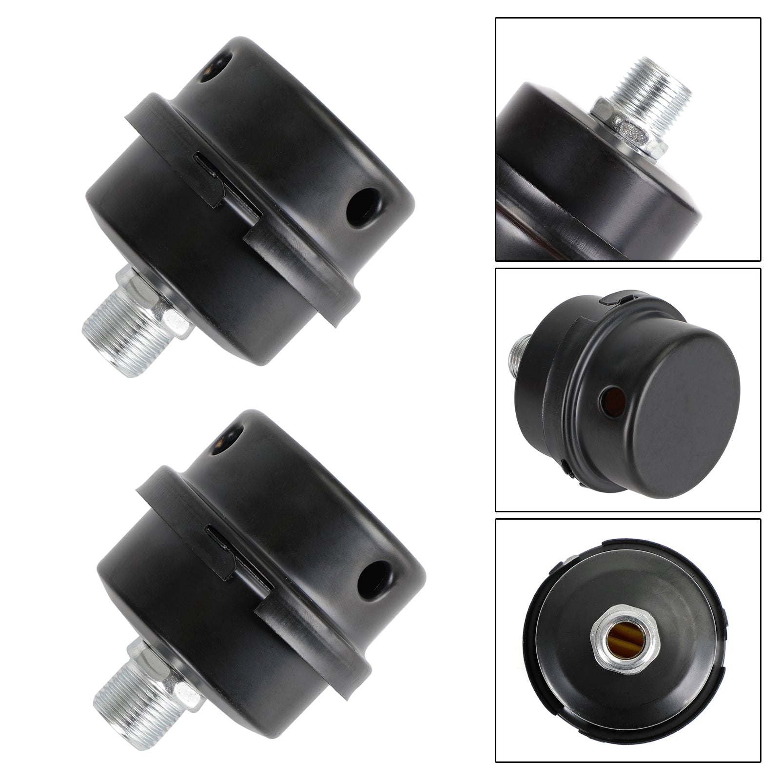 2x Filter Metal Air Compressor Intake Filter Noise Muffler Silencer 13/16/20mm, 3/8"