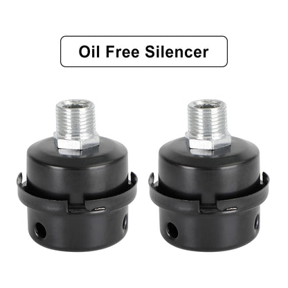 2x Filter Metal Air Compressor Intake Filter Noise Muffler Silencer 13/16/20mm, 1/2"