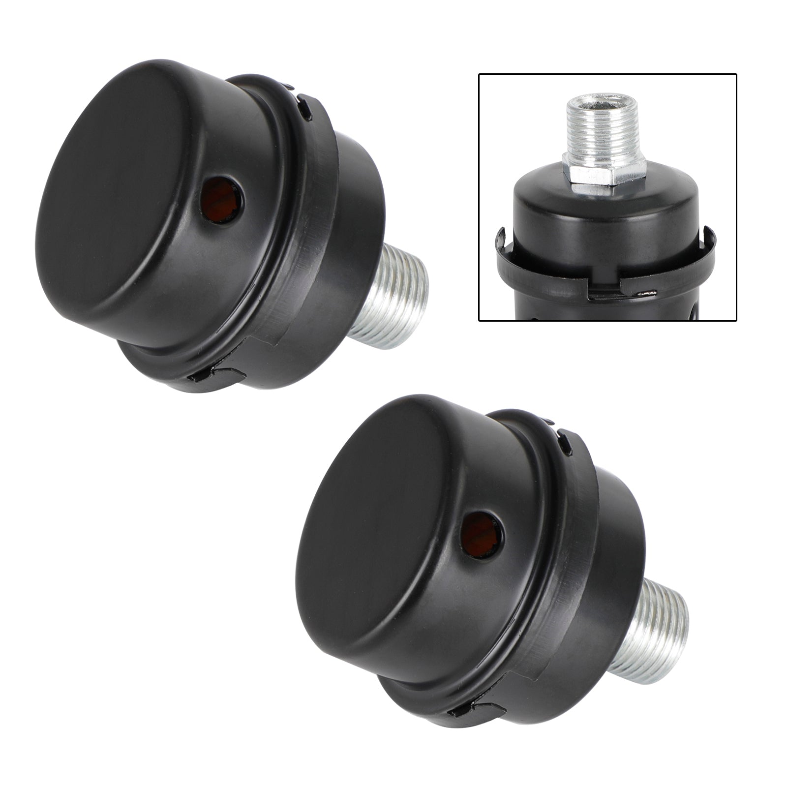 2x Filter Metal Air Compressor Intake Filter Noise Muffler Silencer 13/16/20mm, 1/2"