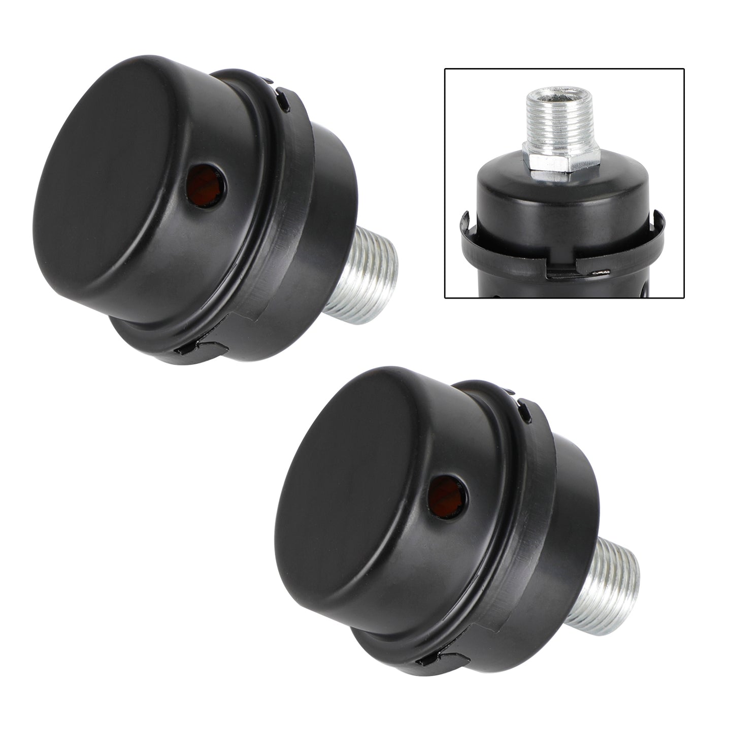 2x Filter Metal Air Compressor Intake Filter Noise Muffler Silencer 13/16/20mm, 1/2"