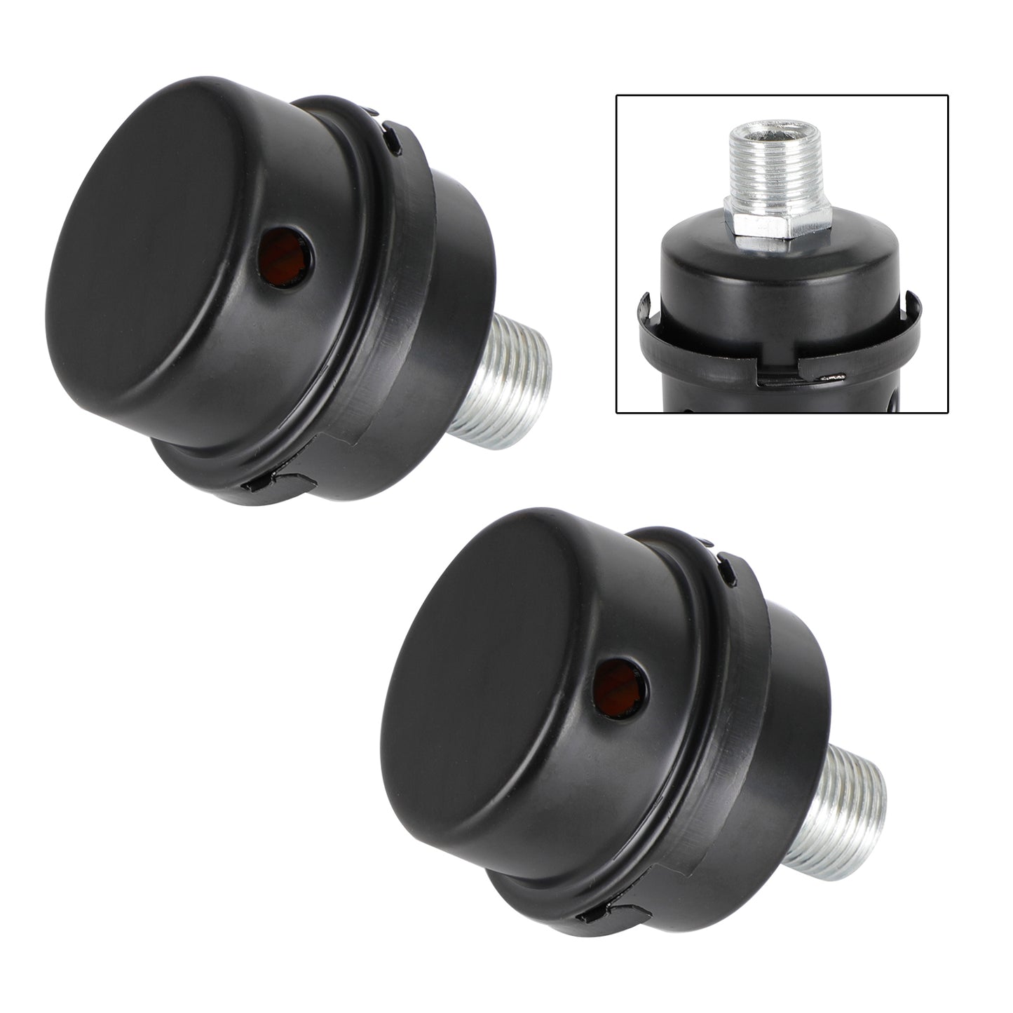 2x Filter Metal Air Compressor Intake Filter Noise Muffler Silencer 13/16/20mm, 1/2"