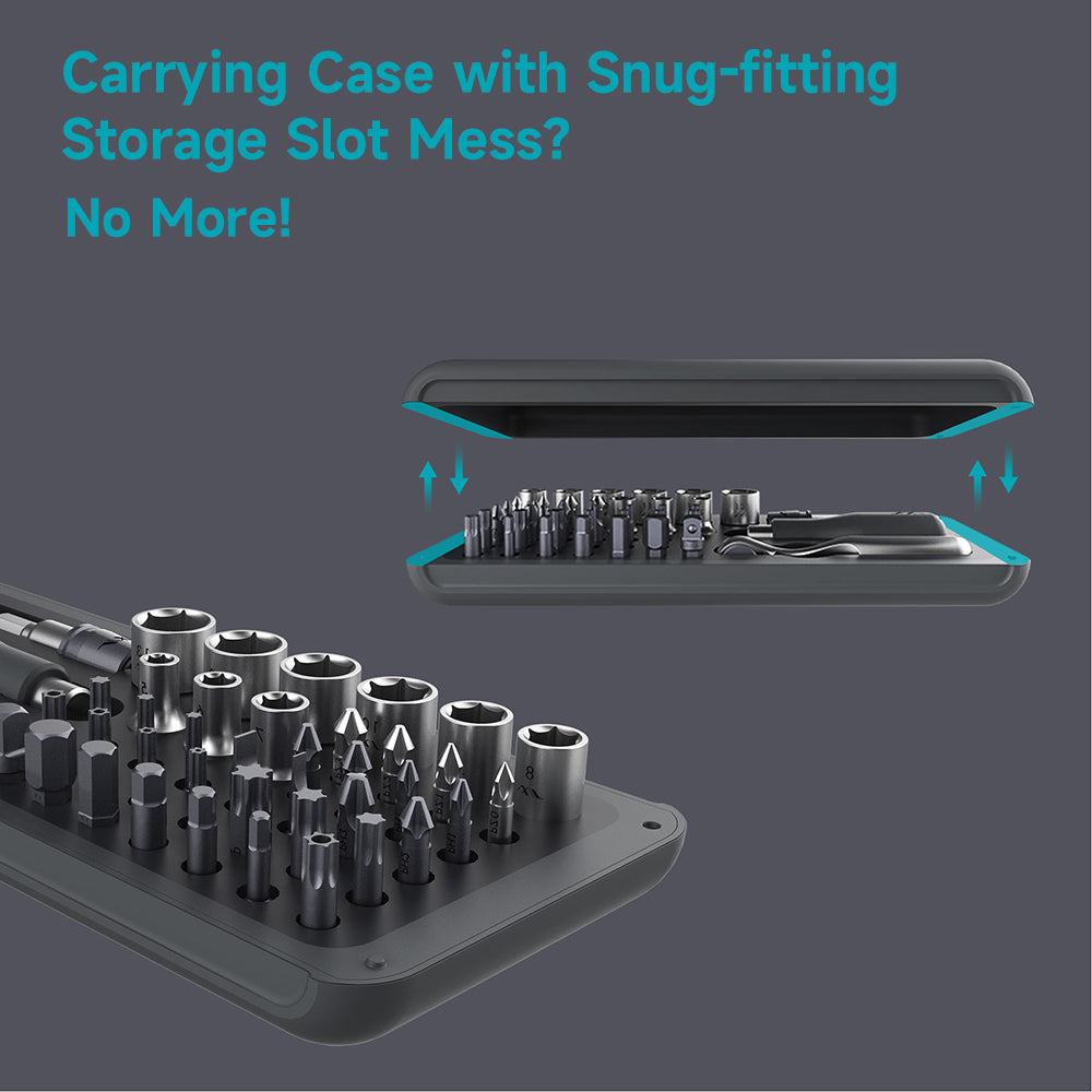 Polycarbonate and Alloy Steel 41-Pieces Mini Ratchet and Screwdriver Set Compact and Portable